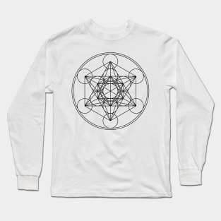 sacred geometry metatron's cube Long Sleeve T-Shirt